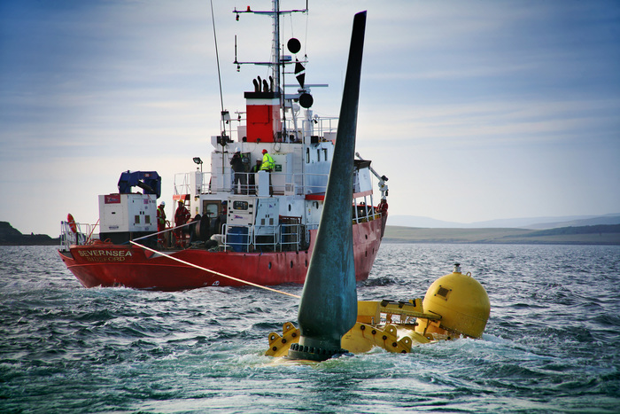 TGL tidal turbine being transported to EMEC Fall of Warness tidal test site (Credit TGL) 10276934