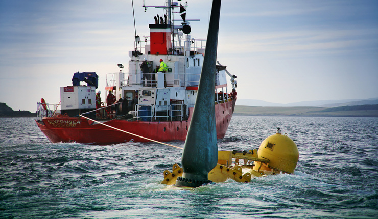 TGL tidal turbine being transported to EMEC Fall of Warness tidal test site (Credit TGL) 10276934