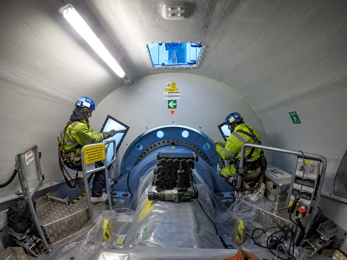 Inside onshore wind turbine