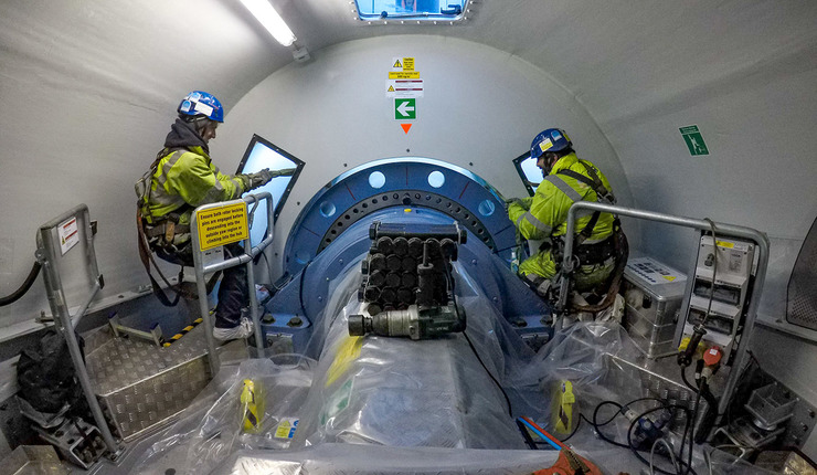 Inside onshore wind turbine