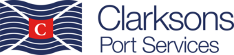 Clarksons Port Services Blue text
