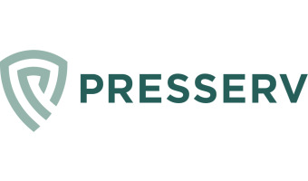 Presserv logo horizontal light green symbol