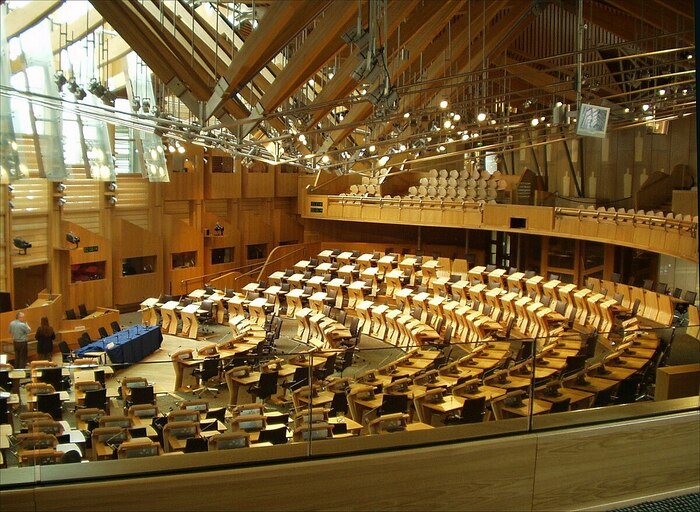 Scottish parliament debating chamber