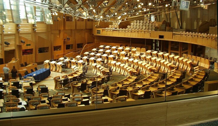 Scottish parliament debating chamber